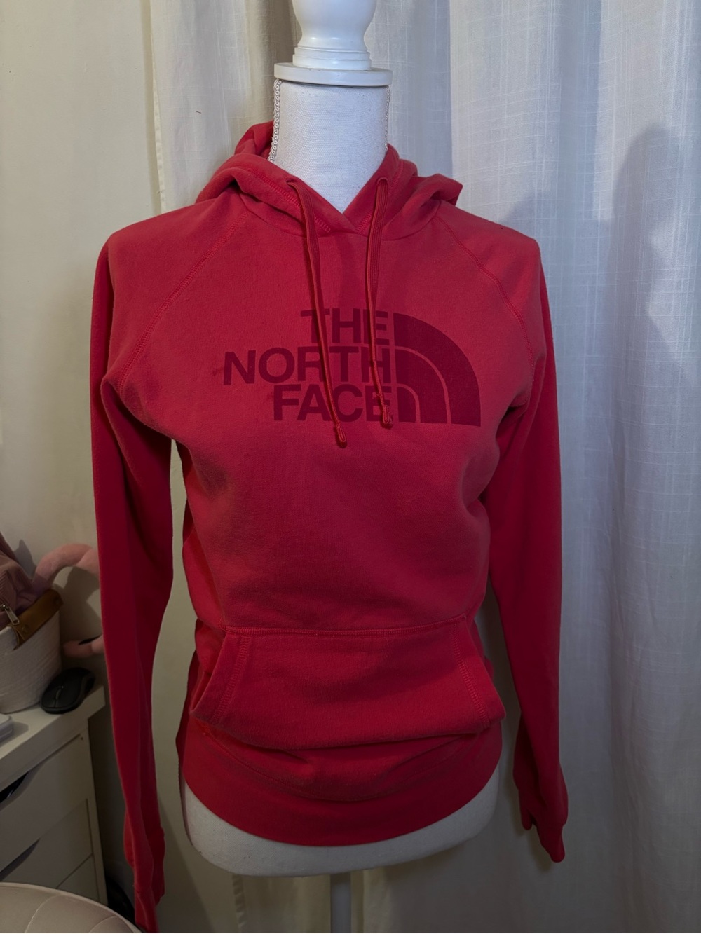 The North Face Women's Raspberry Red Logo Hoodie Sweater